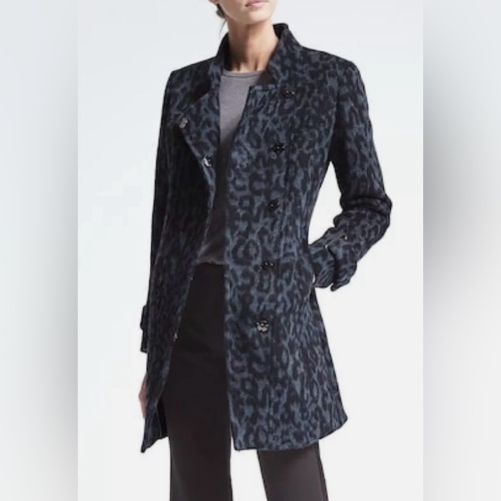 Banana Republic Animal Print Wool Coat / Jacket - NWOT!